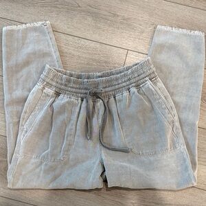 Zara Light Gray Drawstring Jogger Pants